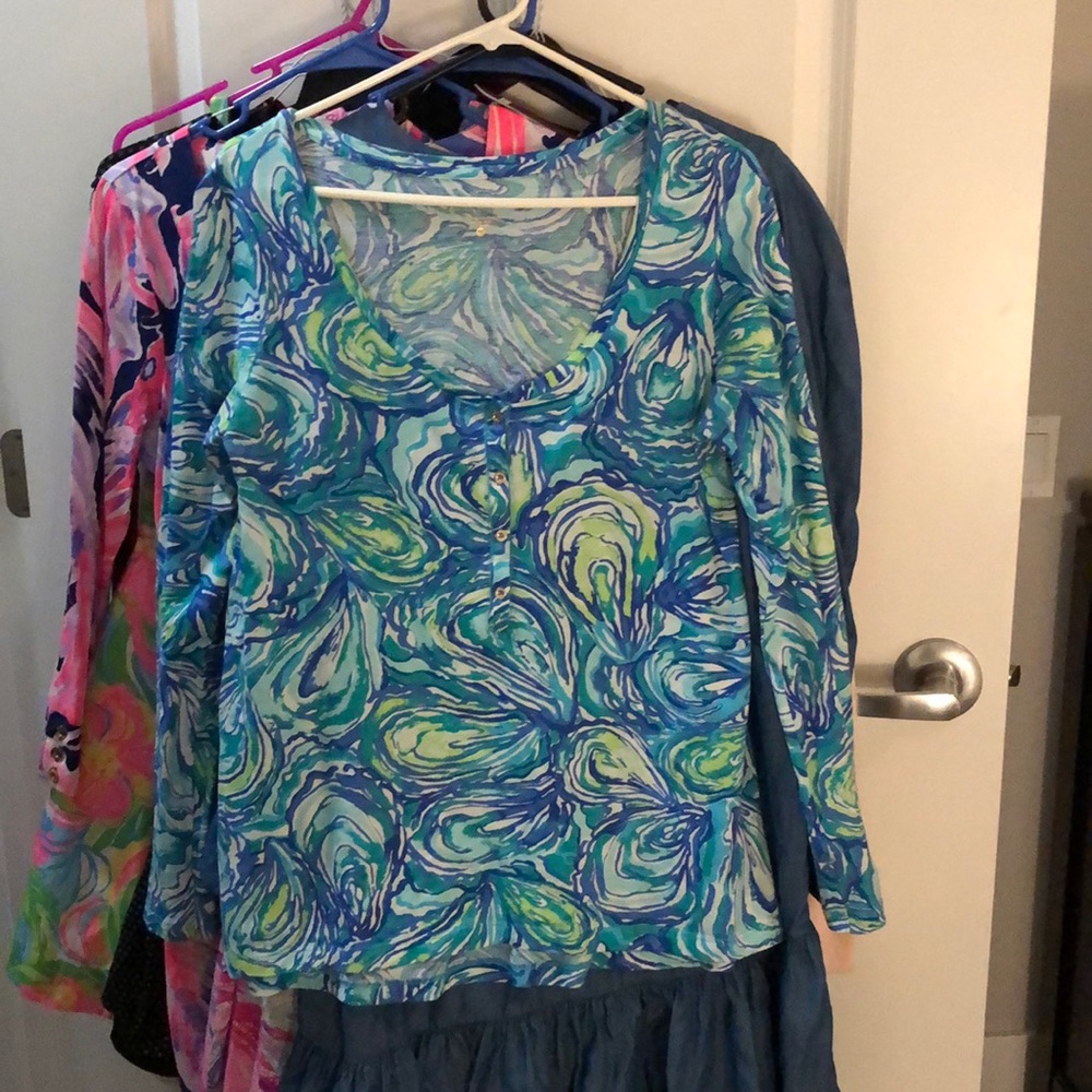 EUC Sorella Henly Top Oh Shucks Sz M LillyPulitzer